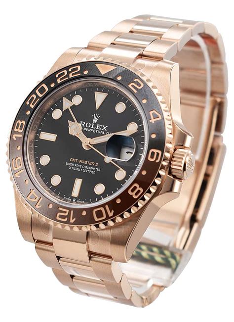 rolex gmt master ii rose gold retail price|rolex gmt 2 half gold.